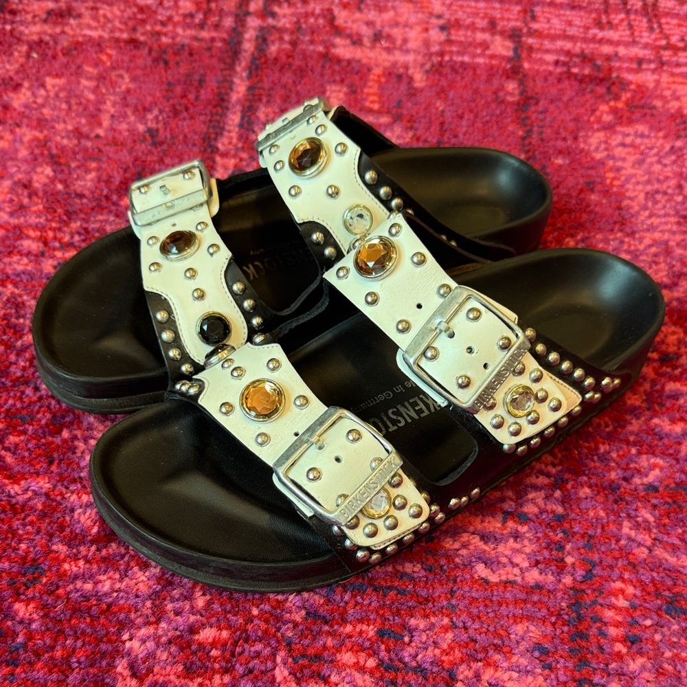 Birkenstock x Heidi Klum - Black and White Studded Sandals!